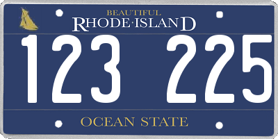 RI license plate 123225