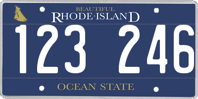 RI license plate 123246