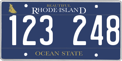 RI license plate 123248