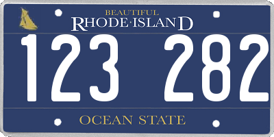RI license plate 123282