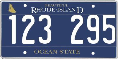 RI license plate 123295