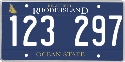 RI license plate 123297