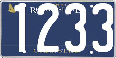 RI license plate 1233