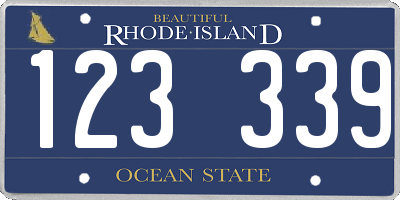 RI license plate 123339