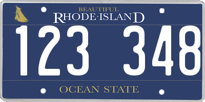 RI license plate 123348