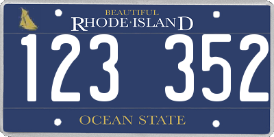 RI license plate 123352