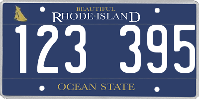 RI license plate 123395