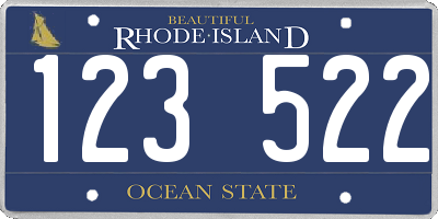 RI license plate 123522