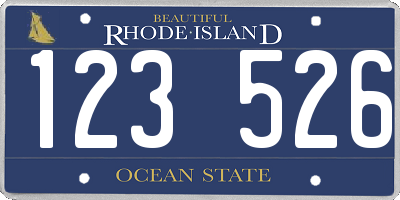 RI license plate 123526