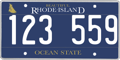 RI license plate 123559