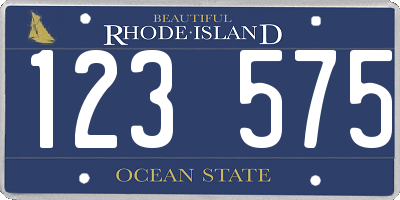 RI license plate 123575