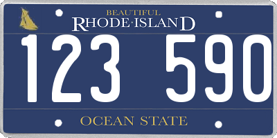 RI license plate 123590