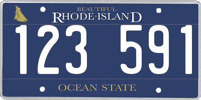 RI license plate 123591
