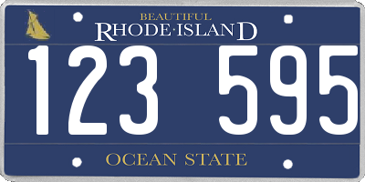 RI license plate 123595