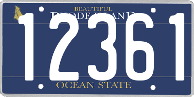 RI license plate 12361
