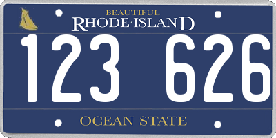 RI license plate 123626