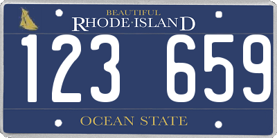 RI license plate 123659