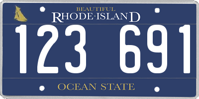RI license plate 123691