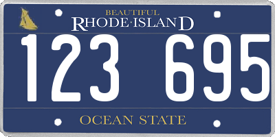 RI license plate 123695