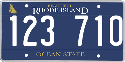 RI license plate 123710