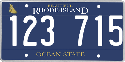 RI license plate 123715