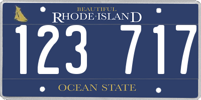 RI license plate 123717