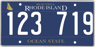 RI license plate 123719