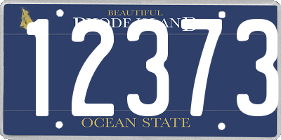 RI license plate 12373
