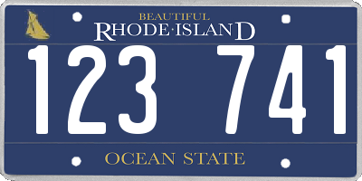 RI license plate 123741
