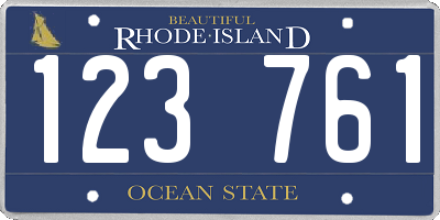 RI license plate 123761