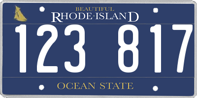 RI license plate 123817