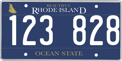 RI license plate 123828
