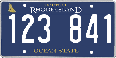 RI license plate 123841