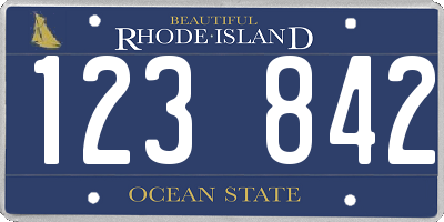 RI license plate 123842