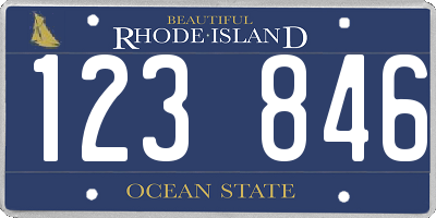 RI license plate 123846