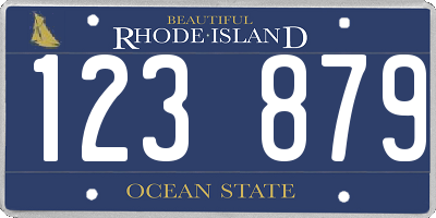 RI license plate 123879