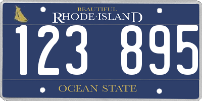 RI license plate 123895