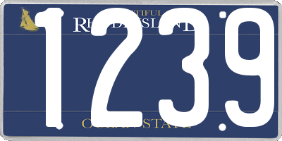 RI license plate 1239