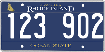 RI license plate 123902