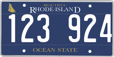 RI license plate 123924