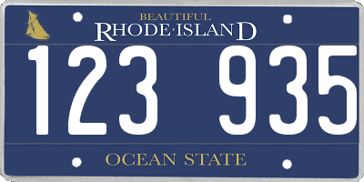 RI license plate 123935