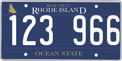 RI license plate 123966