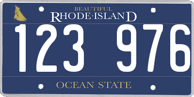RI license plate 123976