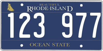 RI license plate 123977