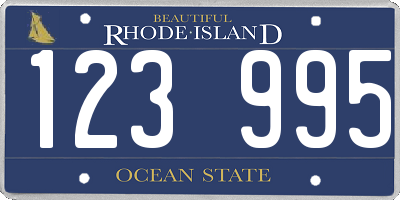 RI license plate 123995