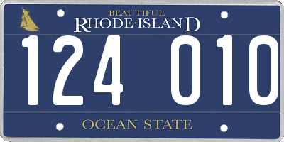 RI license plate 124010