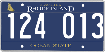 RI license plate 124013