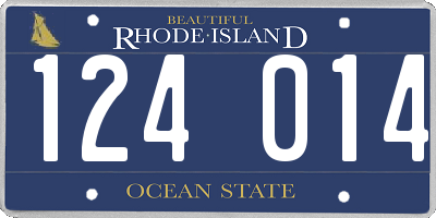 RI license plate 124014