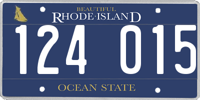 RI license plate 124015