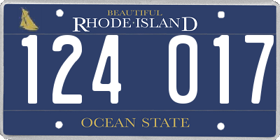 RI license plate 124017